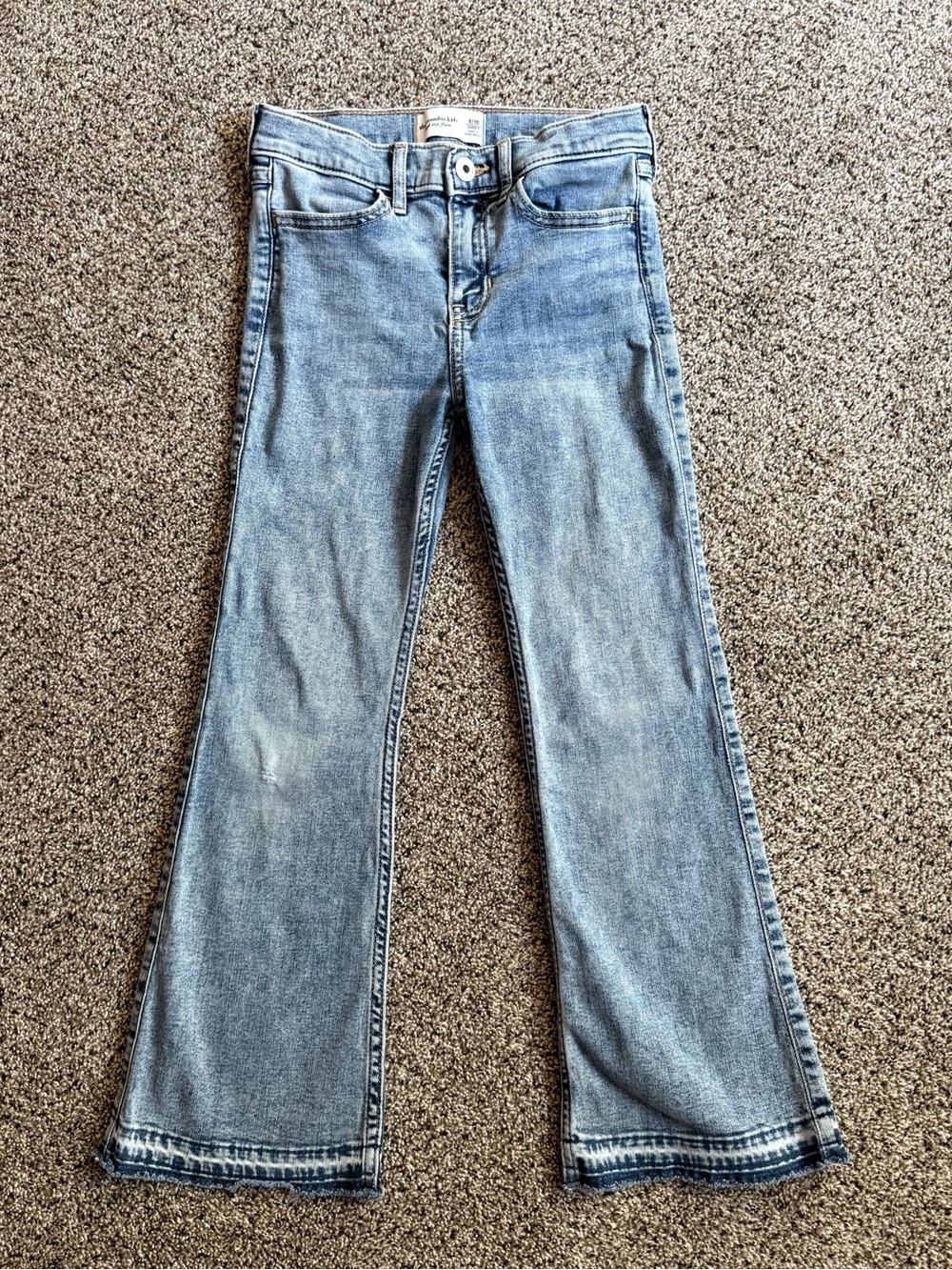abercrombie kids High Rise Light Blue Flare Jeans